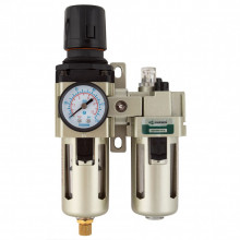 Блок подготовки воздуха с регулятором давления и манометром,1/4