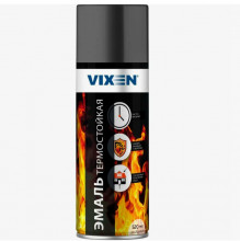 Эмаль термостойкая VIXEN черная, аэрозоль, 520 мл VX53002