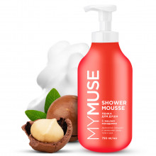 Пенка для душа с маслом макадамии и экстрактом черного перца MYMUSE 750 мл