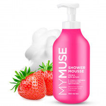 Пенка для душа с соком клубники и молочными протеинами MYMUSE 750 мл